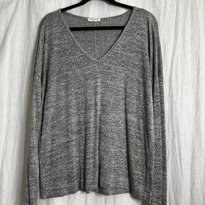 Rag & Bone Raglan sleeve grey cotton top size M